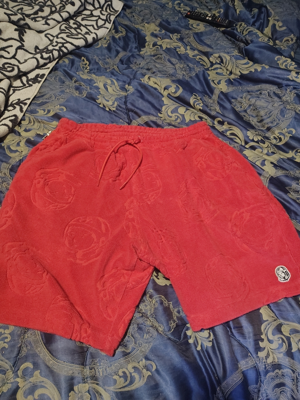 Billionaire Boys Club Red Terry Cloth Athletic Shorts